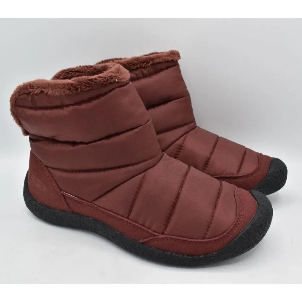 Keen Womens Size 10.5‎ Howser Fold Down Andorra Burgundy Insulated Pull On Shoes